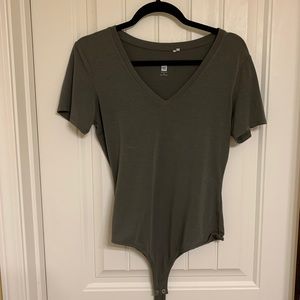 Stunning army green bodysuit